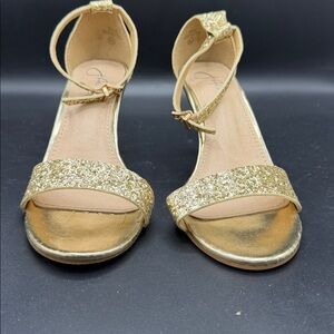 NWOB J. Adams Sz 6.5 Dove Tan and Gold Women's Shoes